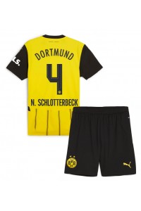 Borussia Dortmund Nico Schlotterbeck #4 Babyklær Hjemme Fotballdrakt til barn 2024-25 Korte ermer (+ Korte bukser)